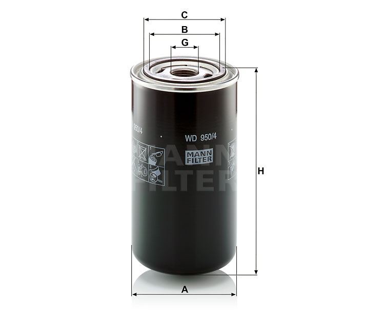 Hydraulikfilter MANN WD950/4