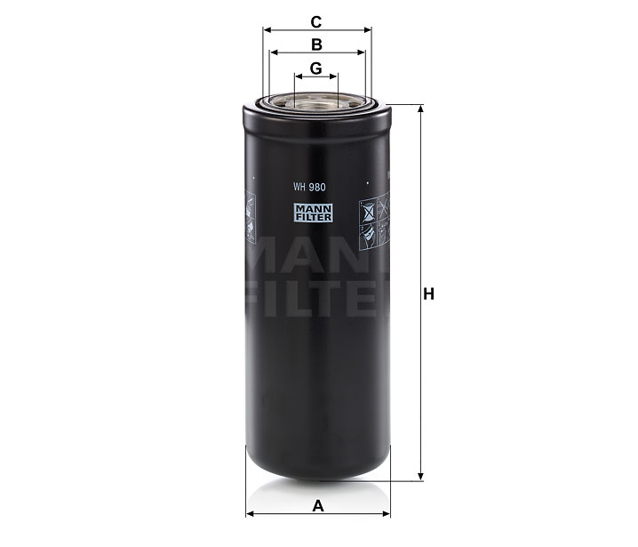 Hydraulikfilter MANN WH980